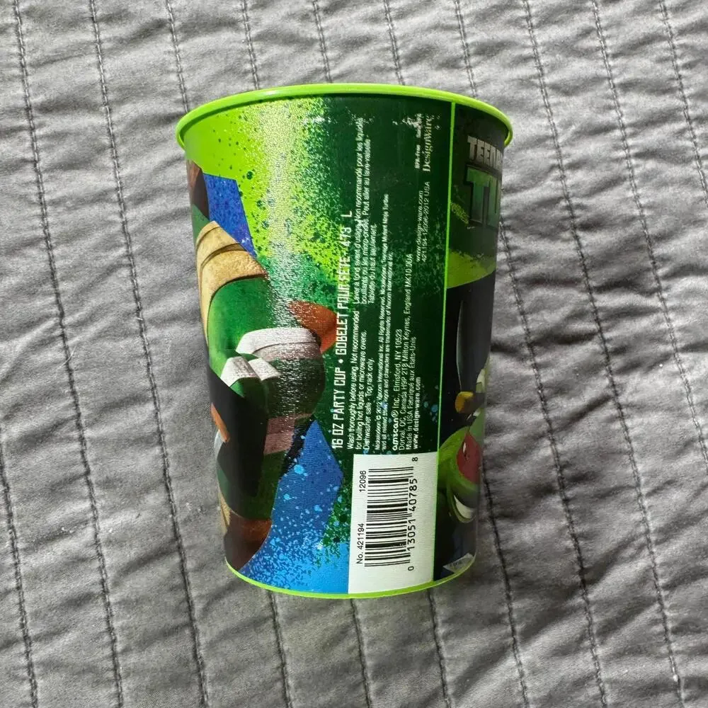 2012 TMNT 16 oz Collectible Plastic Party Cup Teenage Mutant Ninja‎ Turtles